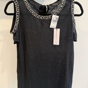 GENERATION Y Black Embellished Tank Top